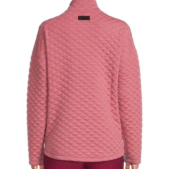 Calvin KLEIN Pink Quilted Long Drop Shoulder Pullover size Large - Picture 7 of 14